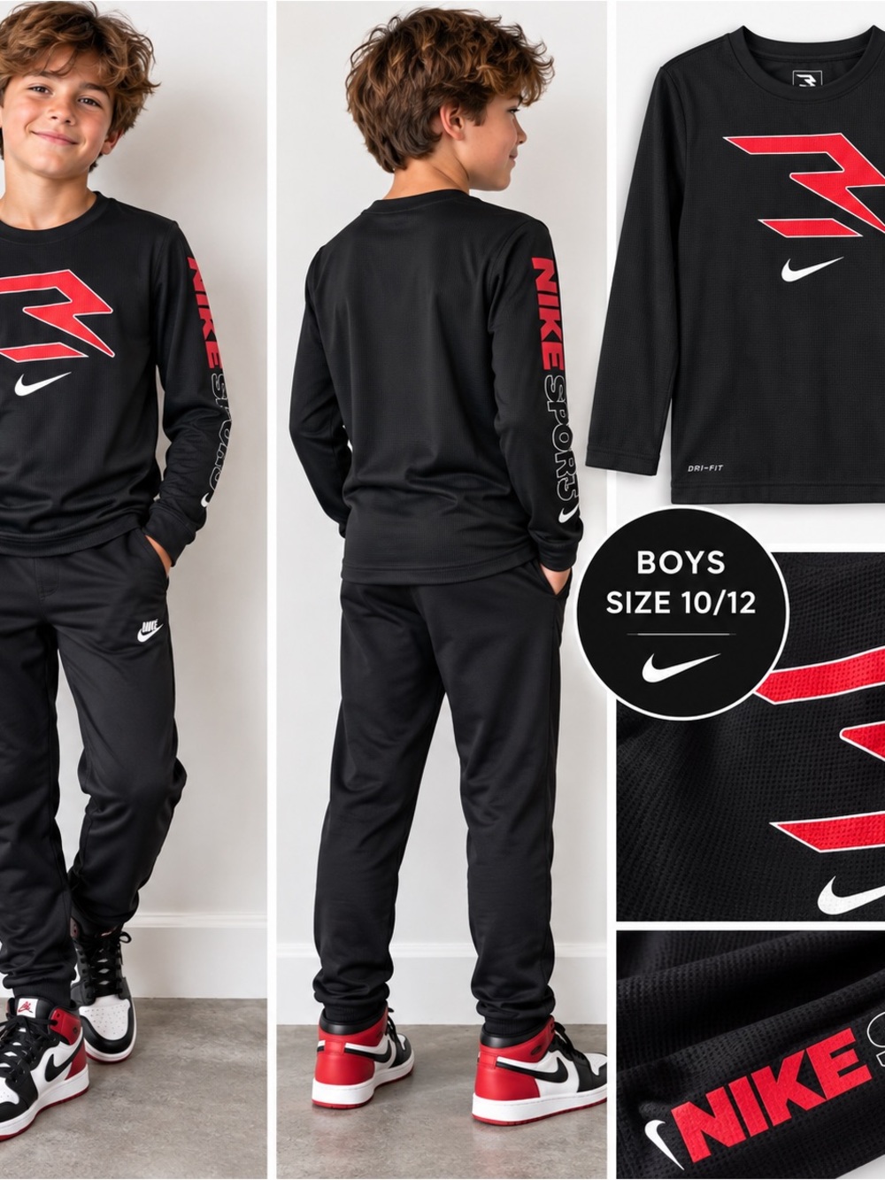 Nike Russell Wilson "3BRAND" Dangeruss Boys Long Sleeve Shirt